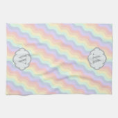Pastel Rainbow Waves Küchentuch (Horizontal)