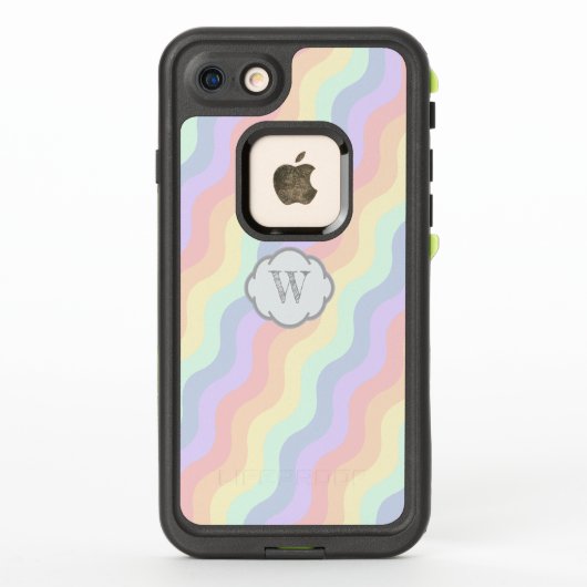 Pastel Rainbow Waves Lifeproof Phone Case (Rückseite)