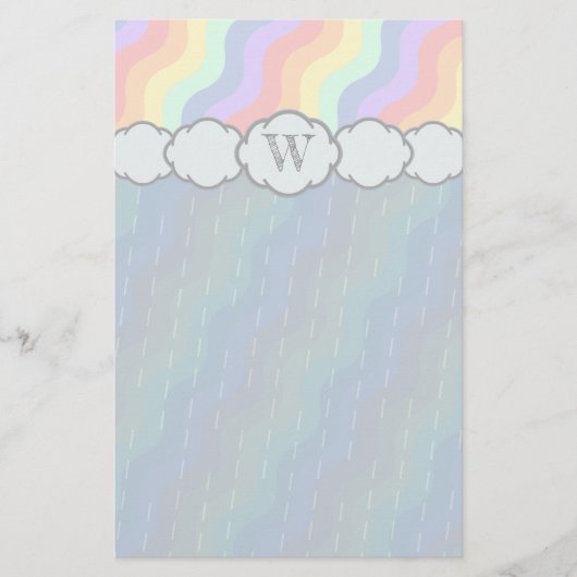Pastel Rainbow Waves Papier (Vorderseite)