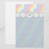 Pastel Rainbow Waves Papier (Vorne/Hinten)