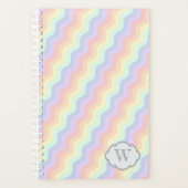 Pastel Rainbow Waves Planer (Vorderseite)