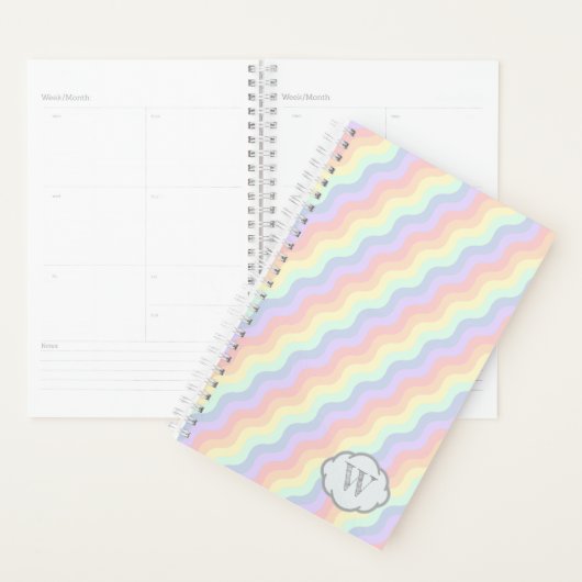 Pastel Rainbow Waves Planer (Anzeige)