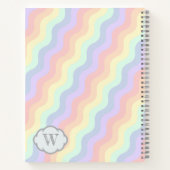 Pastel Rainbow Waves SpiralNotebook Notizblock (Rückseite)