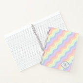 Pastel Rainbow Waves SpiralNotebook Notizblock (Innenseite)