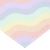 Pastel Rainbow Waves Tablecloth Tischdecke (Schrägansicht)
