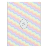 Pastel Rainbow Waves Tablecloth Tischdecke (Vorderseite)