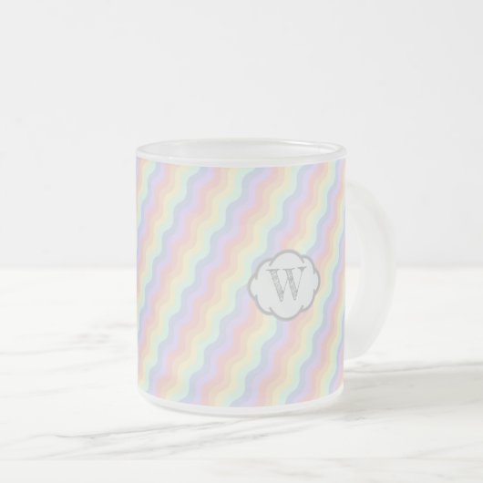 Pastel Rainbow Waves Tasse (VorderseiteRechts)