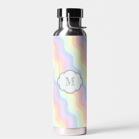 Pastel Rainbow Waves Trinkflasche (Links)