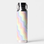 Pastel Rainbow Waves Trinkflasche (Vorne)