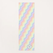 Pastel Rainbow Waves Yoga Mat Yogamatte (Vorderseite)