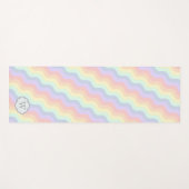 Pastel Rainbow Waves Yoga Mat Yogamatte (Vorderseite (Horizontal))