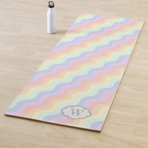 Pastel Rainbow Waves Yoga Mat Yogamatte