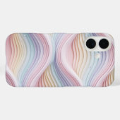 Pastel Rainbow Wavy Abstract Phone Case (Rückseite (Horizontal))