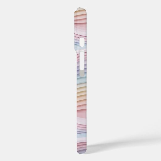 Pastel Rainbow Wavy Abstract Phone Case (Rückseite / Links)
