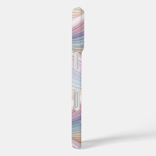 Pastel Rainbow Wavy Abstract Phone Case (Rückseite / Rechts)