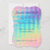 Pastel Rainbow Wedding Einladung (Vorderseite)
