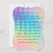 Pastel Rainbow Wedding Einladung (Rückseite)