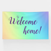 Pastel Rainbow Welcome Zuhause Banner (Horizontal)