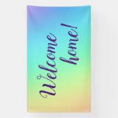 Pastel Rainbow Welcome Zuhause Banner (Vertikal)