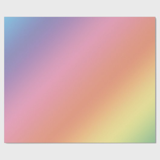 Pastel Rainbow Wrapping Paper Geschenkpapier (Flach)