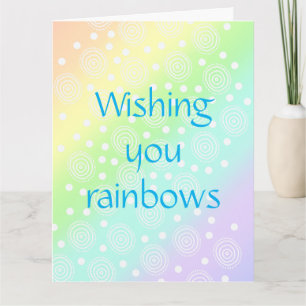 Pastel Rainbow wünscht sich, dass Sie die Grußkart Karte