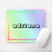 Pastel Rainbow Your Name Computer Mouse Pad Mousepad (Mit Mouse)