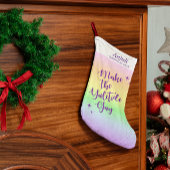 Pastel Rainbow Yuletide Pride Personalisiert Kleiner Weihnachtsstrumpf