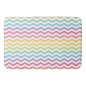 Pastel Rainbow Zickzack Muster Badematte (Vorderseite)