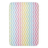 Pastel Rainbow Zickzack Muster Badematte (Vorderseite Vertikal)