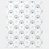 Pastel Rainbows Blanket Elegant Boho Gift for Kids Fleecedecke (Vorderseite)