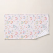 Pastel Rainbows Girly Wildblumen & Herz Badhandtuch Set (Handtuch)