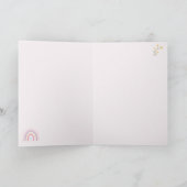 Pastel Rainbows Girly Wildblumen & Herz Karte (Innenseite)