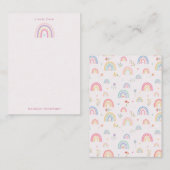 Pastel Rainbows Girly Wildblumen & Herz Mitteilungskarte (Vorne/Hinten)
