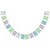 Pastel Rainbows Happy Birthday Bunting Flags Wimpelkette (Alle)