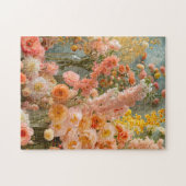 Pastel Ranunculus, Freesia and Dahlia Bouquets Puzzle (Horizontal)