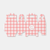 Pastel Raspberry Red Happy Oaster Kariertes Muster Geschenkschachtel (Ungefaltet)