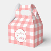 Pastel Raspberry Red Happy Oaster Kariertes Muster Geschenkschachtel (Vorderseite)