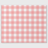 Pastel Raspberry Red Kariert Pattern Oaster Geschenkpapier (Flach)