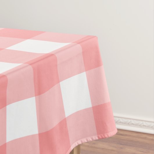 Pastel Raspberry Red Kariert Pattern Oaster Tischdecke (Beispiel)