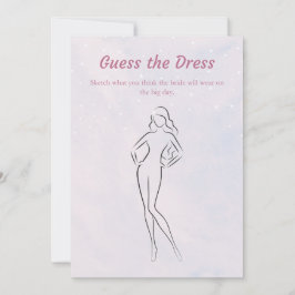 Pastel Raten Sie die Dress Brautparty Game Card Einladung