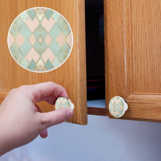 Pastel-Raute Keramikknauf