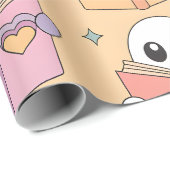 Pastel Reading Retro Ghosts Kawaii Buch Lover Geschenkpapier (Rolleneckpunkt)