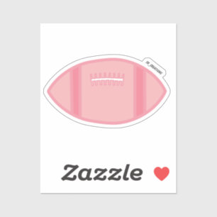 Pastel Red Football Aufkleber