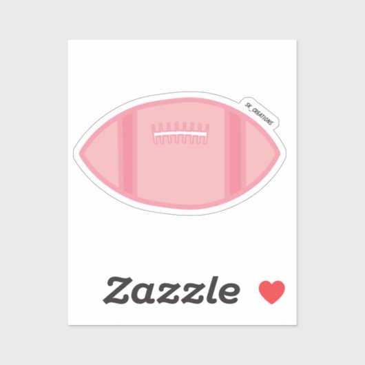 Pastel Red Football Aufkleber (Blatt)