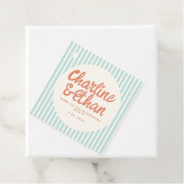 Pastel RedHandwriting Retro Wedding Danke Fav Geschenkanhänger