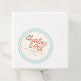 Pastel RedHandwriting Retro Wedding Danke Fav Geschenkanhänger