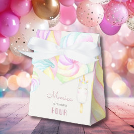 Pastel Regenbogen Aquarell Einhorn Geburtstag süß Geschenkschachtel