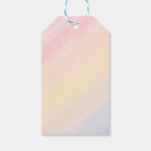 Pastel-Regenbogen-Aquarellfarbe Geschenkanhänger (Rückseite)