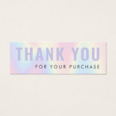 Pastel Regenbogen benutzerdefiniertes Logo danke e (Vorderseite)