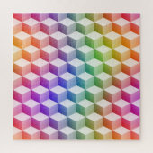 Pastel-Regenbogen-farbige, schattierte 3D-Look Cub Puzzle (Vertikal)